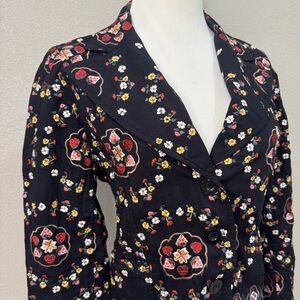 Vintage Johnny Was Floral Black Women's Jacket